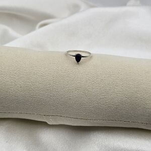 Dainty Sterling Silver 925 Stackable Natural Sapphire Ring